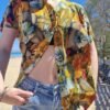 vintage summer floral shirt