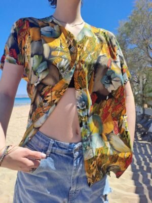 vintage summer floral shirt