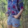 vintage summer floral shirt