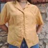 vintage silk apricot summer shirt