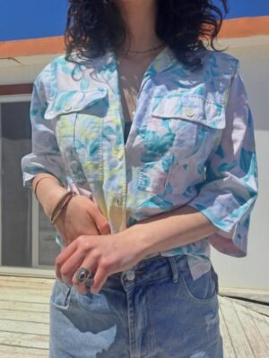 vintage floral summer shirt