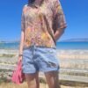vintage abstract patterned summer shirt