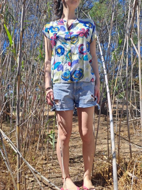 vintage floral summer blouse - Image 4