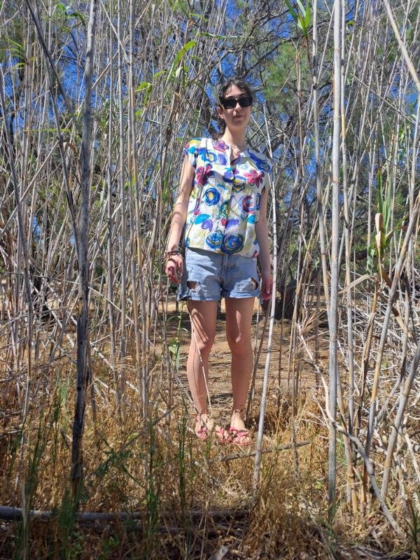 vintage floral summer blouse - Image 3