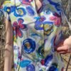 vintage floral summer blouse