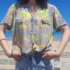 vintage abstract patterned summer shirt