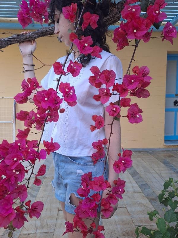 vintage summer white embroidered shirt - Image 4