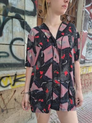 vintage geometrical patterned shirt