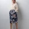 vintage floral pencil summer skirt