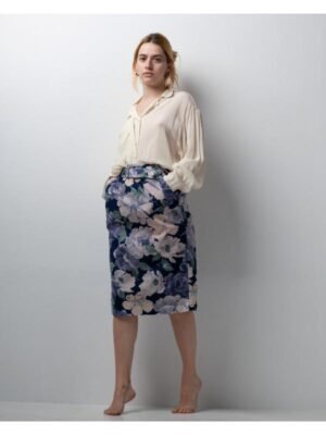 vintage floral pencil summer skirt