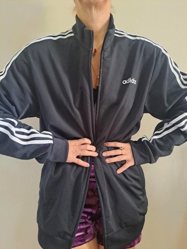 vintage unisex Adidas black track jacket - Image 3