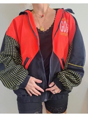 vintage unisex track jacket (red,black,yellow)