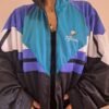 vintage unisex track jacket (black,lavender,petrol)