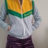 vintage unisex track jacket (light grey,yellow,green)