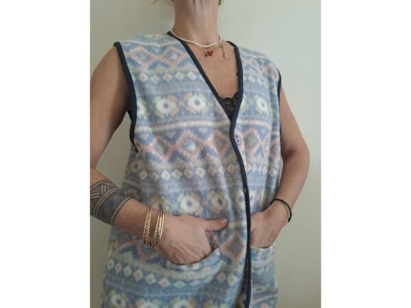 vintage unisex fleece vest-top - Image 2