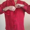 vitage red viscose shirt