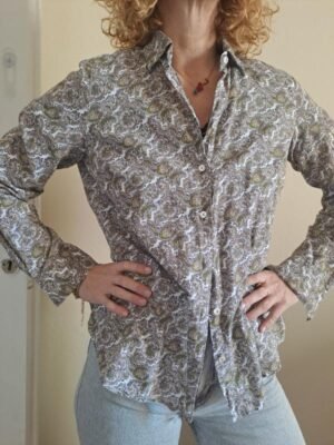vintage (olive, brown) paterned shirt