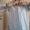 vintage cotton striped shirt (mint,grey)