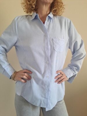 vintage petit carreaux shirt in light blue
