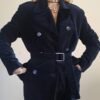 80's vintage black velvet jacket with belt