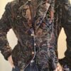 90's vintage patterned velvet jacket(copper, blue,grey,brown,black)