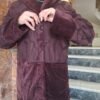 vintage burgundy velvet jacket with embroidery