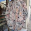90's vintage parka jacket abstract patterned (beige,pink, peach,white,light grey)