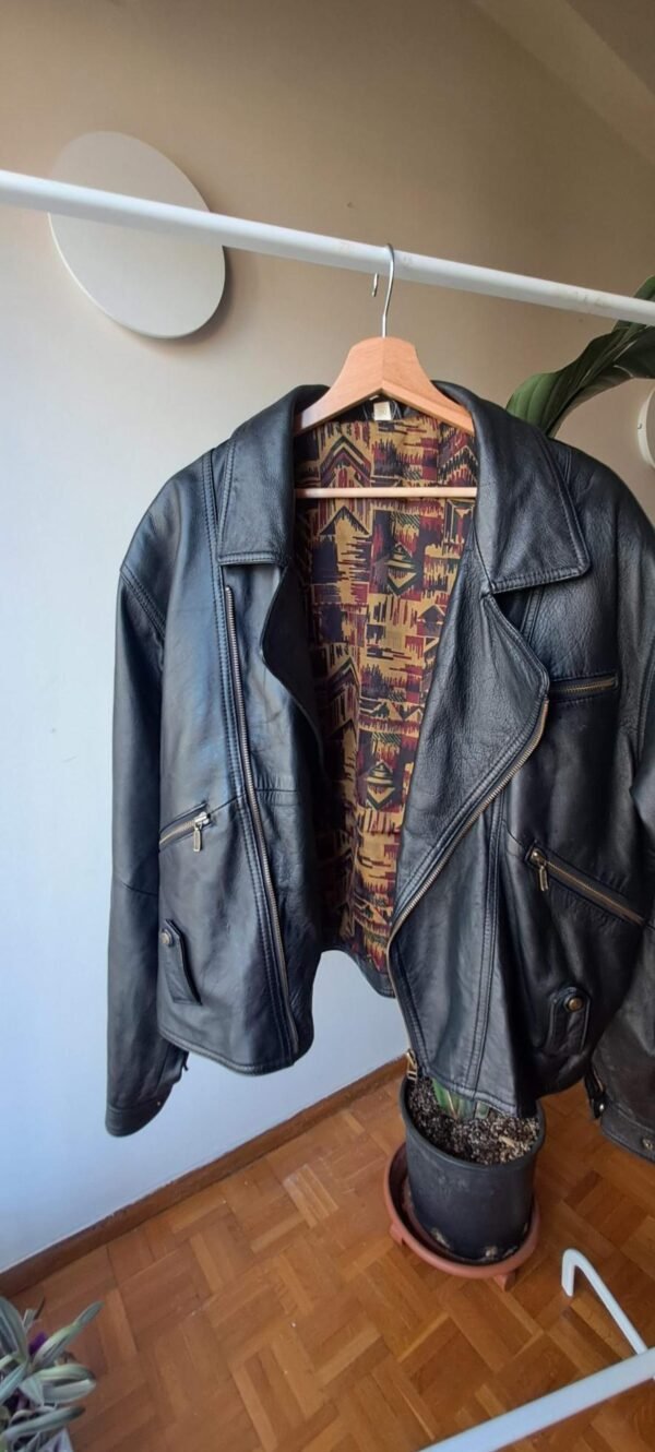 vintage leather jacket biker style