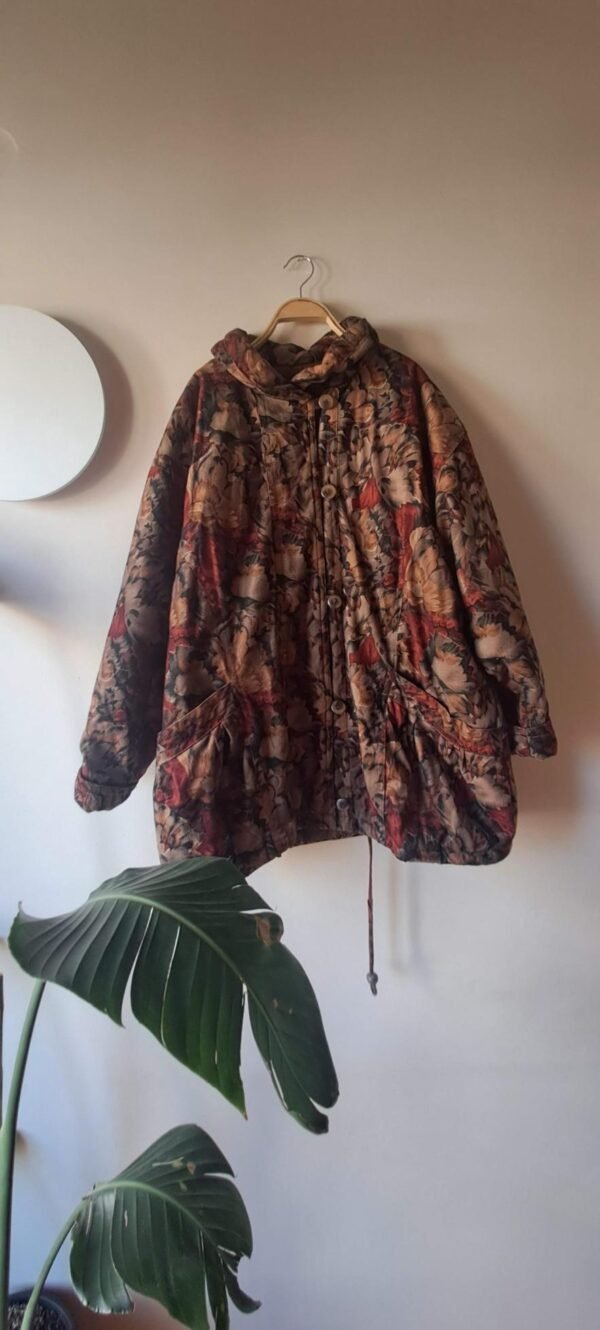 90's vintage floral parka jacket - Image 2