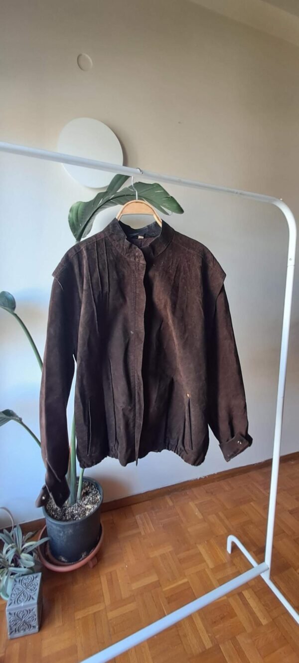 90's vintage dark brown suede jacket - Image 3