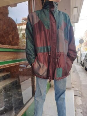 90's vintage shiny parka jacket(burgundy,green,brown)