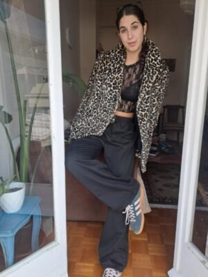 vintage leopard faux fur