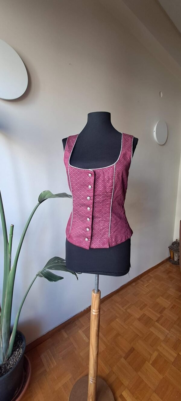 vintage tyrolean corset-vest burgundy