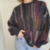 vintage knitted blouse(grey, burgundy, brown)