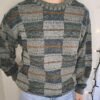 vintage knitted checked blouse(dark green, terracota, grey)