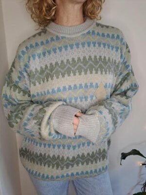 vintage ζακαρ turtle neck knitted blouse