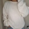 vintage white knitted blouse