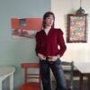 vintage velvet jacket shoulder padded in cherry red