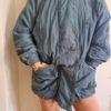 vintage parka jacket in sage green colour