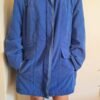 vintage parka jacket in blue ciel color