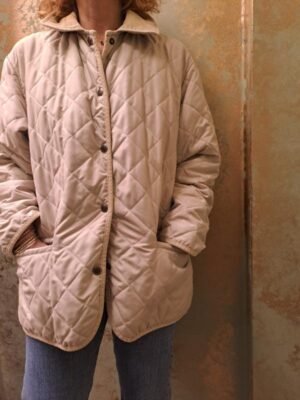 vintage kapitone off white jacket