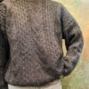 vintage knitted grey blouse