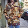 vintage kapitone patterned jacket