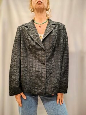 vintage black ckrackle blazer