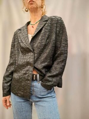 vintage black ckrackle blazer