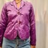 vintage magenda purple satin waisted blazer