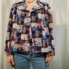 vintage Hettemarks patterned jacket(purple,orange,blue,white)