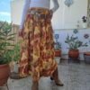 90's vintage midi floral skirt (ochre, terracotta, olive,burgundy)