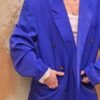 vintage electric blue oversized blazer