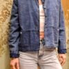 vintage denim blazer with floral lining
